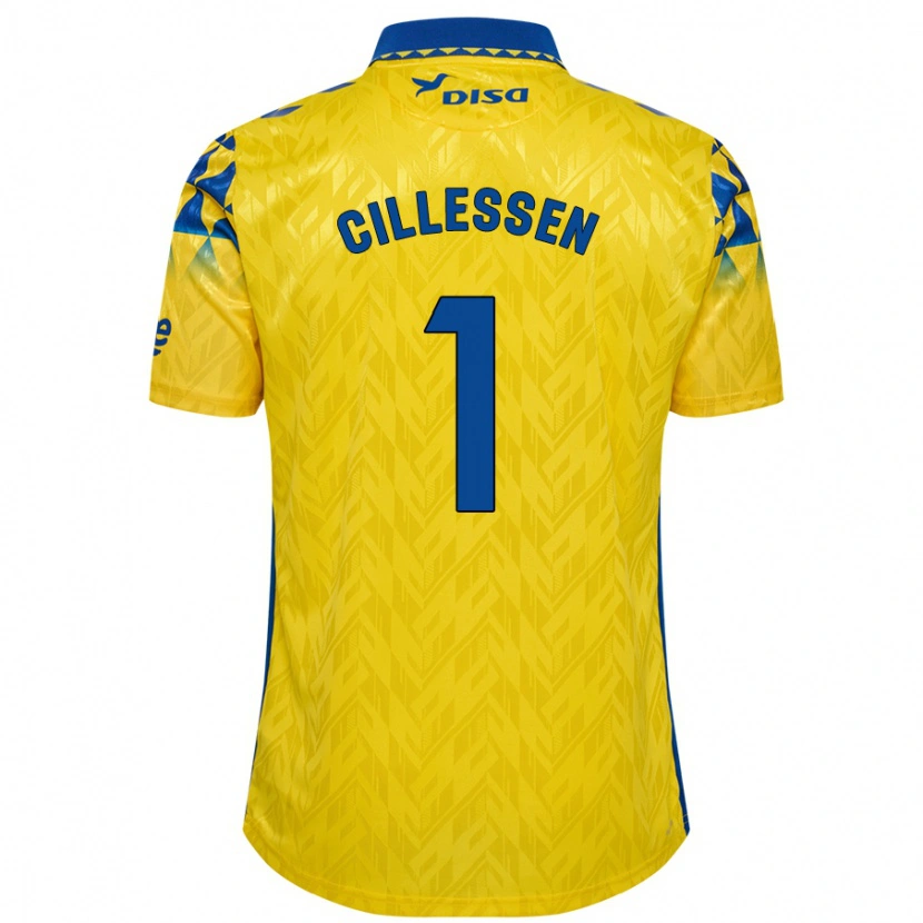 Danxen Donna Maglia Jasper Cillessen #1 Giallo Blu Kit Gara Home 2024/25 Maglietta