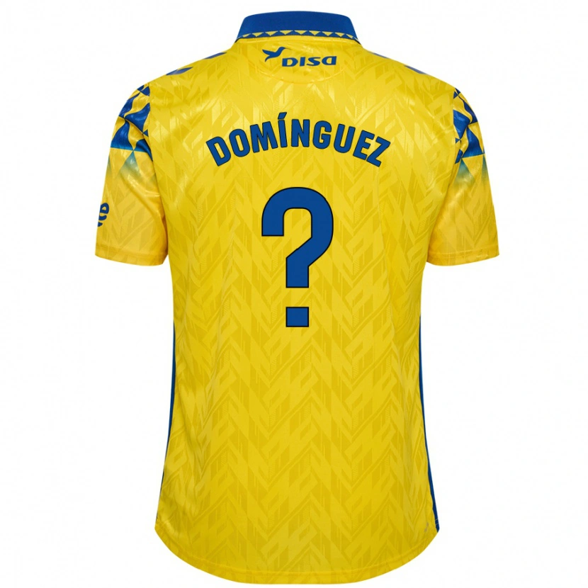 Danxen Donna Maglia Carlos Domínguez #0 Giallo Blu Kit Gara Home 2024/25 Maglietta