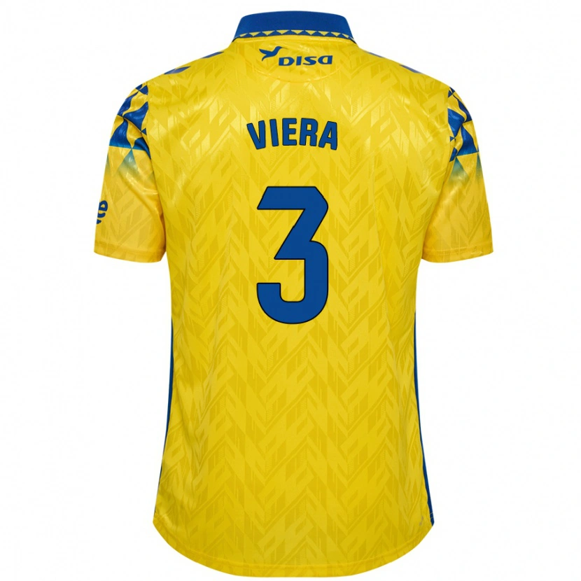 Danxen Donna Maglia Óliver Viera #3 Giallo Blu Kit Gara Home 2024/25 Maglietta