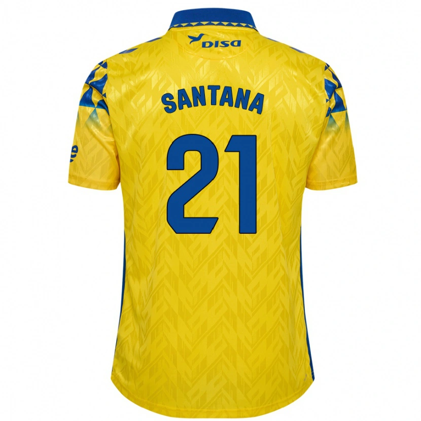 Danxen Donna Maglia Yadam Santana #21 Giallo Blu Kit Gara Home 2024/25 Maglietta