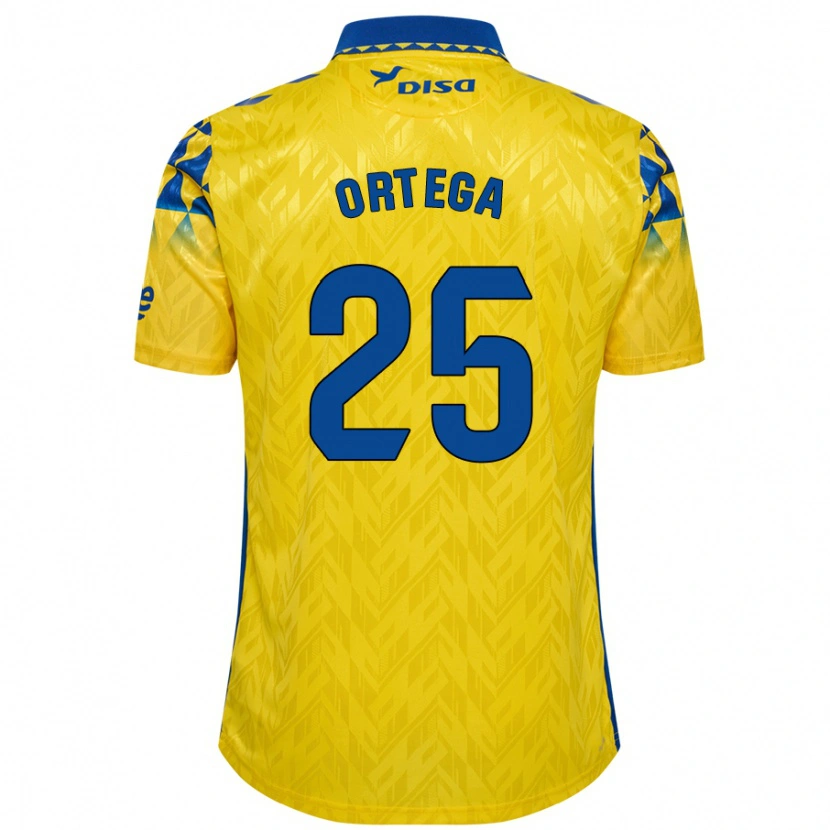 Danxen Donna Maglia Edián Ortega #25 Giallo Blu Kit Gara Home 2024/25 Maglietta