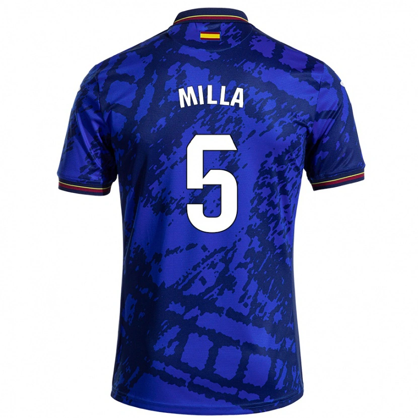 Danxen Donna Maglia Luis Milla #5 Blu Più Scuro Kit Gara Home 2024/25 Maglietta