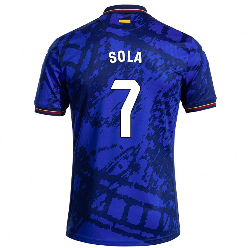 Danxen Donna Maglia Álex Sola #7 Blu Più Scuro Kit Gara Home 2024/25 Maglietta