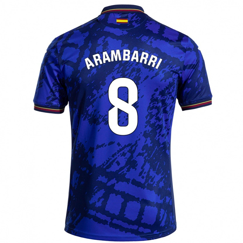 Danxen Donna Maglia Mauro Arambarri #8 Blu Più Scuro Kit Gara Home 2024/25 Maglietta