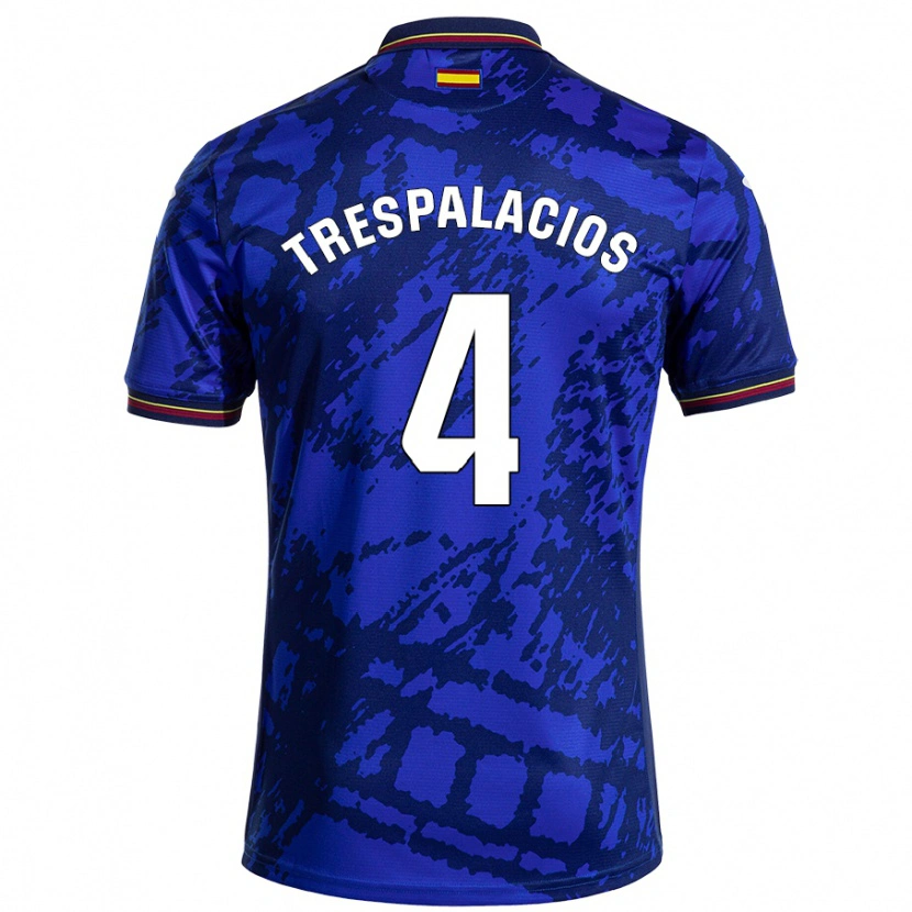 Danxen Donna Maglia Adrián Trespalacios #4 Blu Più Scuro Kit Gara Home 2024/25 Maglietta