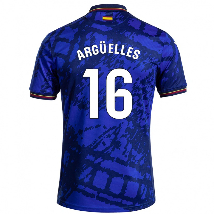 Danxen Donna Maglia David Argüelles #16 Blu Più Scuro Kit Gara Home 2024/25 Maglietta