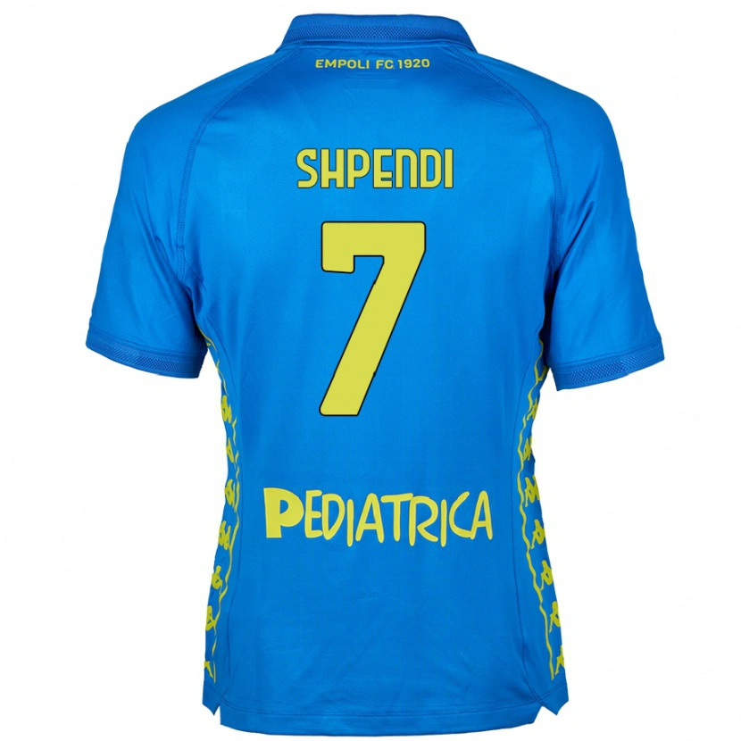 Danxen Donna Maglia Stiven Shpendi #7 Blu Kit Gara Home 2024/25 Maglietta