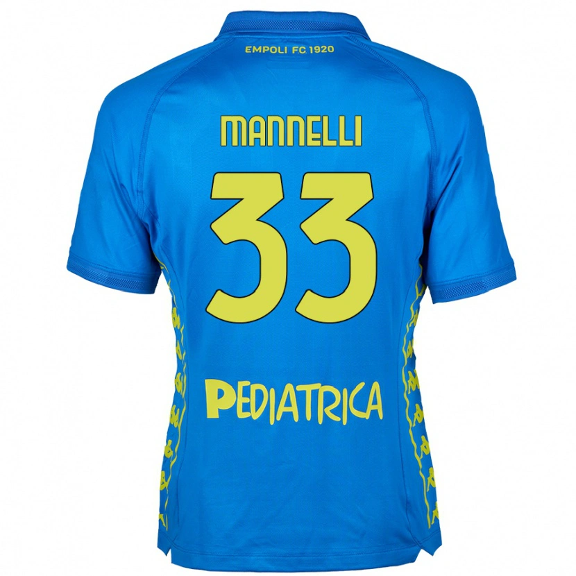 Danxen Donna Maglia Matteo Mannelli #33 Blu Kit Gara Home 2024/25 Maglietta