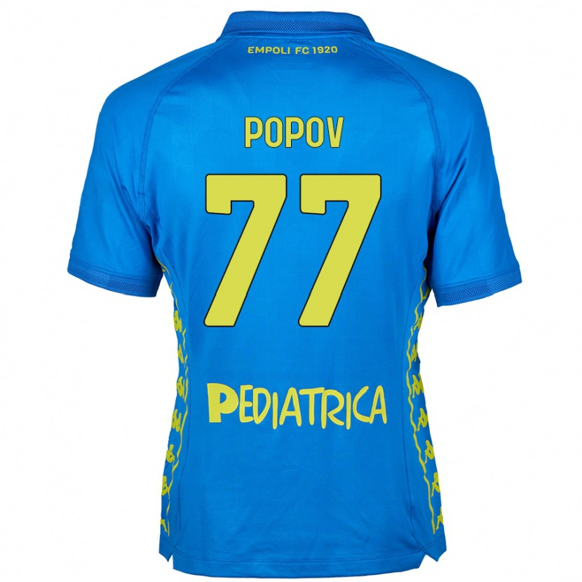 Danxen Donna Maglia Bogdan Popov #77 Blu Kit Gara Home 2024/25 Maglietta