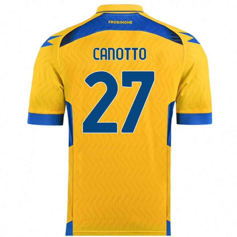 Danxen Donna Maglia Luigi Canotto #27 Giallo Kit Gara Home 2024/25 Maglietta