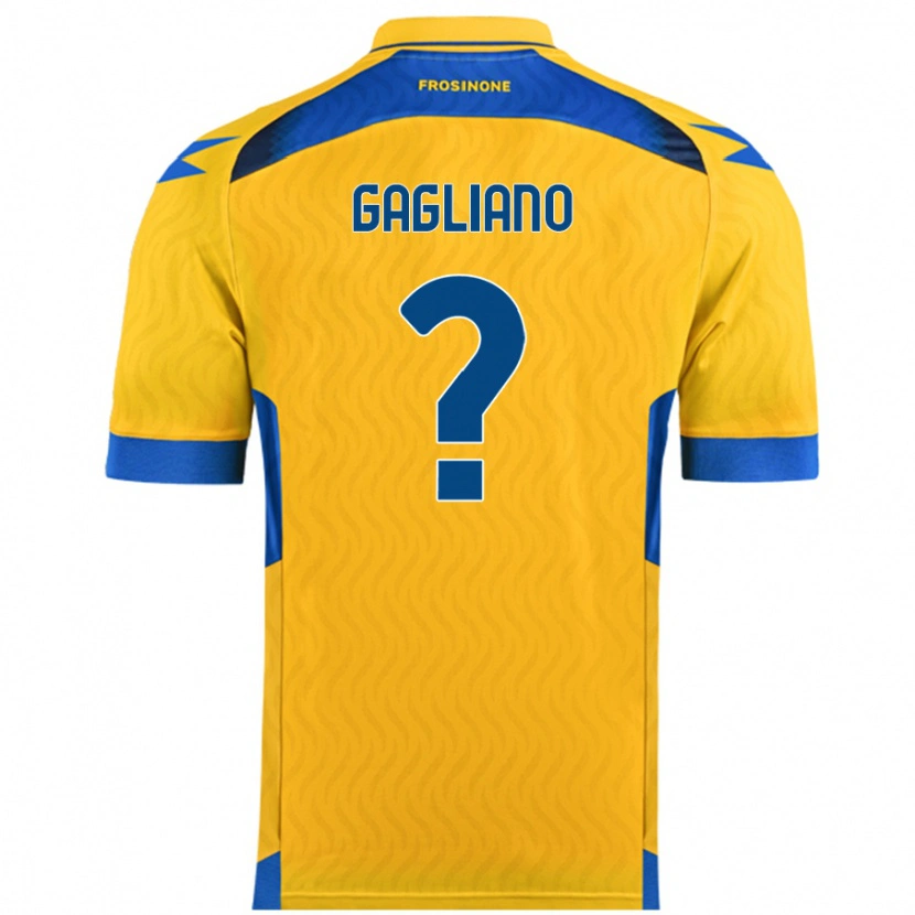 Danxen Donna Maglia Mattia Gagliano #0 Giallo Kit Gara Home 2024/25 Maglietta