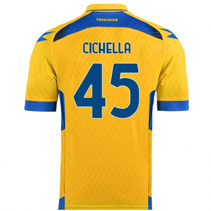 Danxen Donna Maglia Matteo Cichella #45 Giallo Kit Gara Home 2024/25 Maglietta