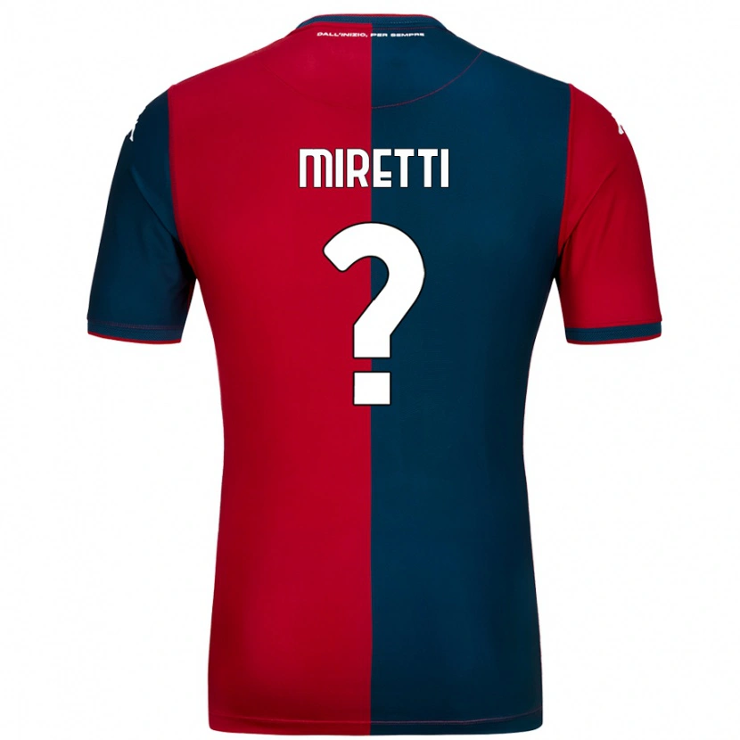 Danxen Donna Maglia Fabio Miretti #0 Rosso Blu Scuro Kit Gara Home 2024/25 Maglietta