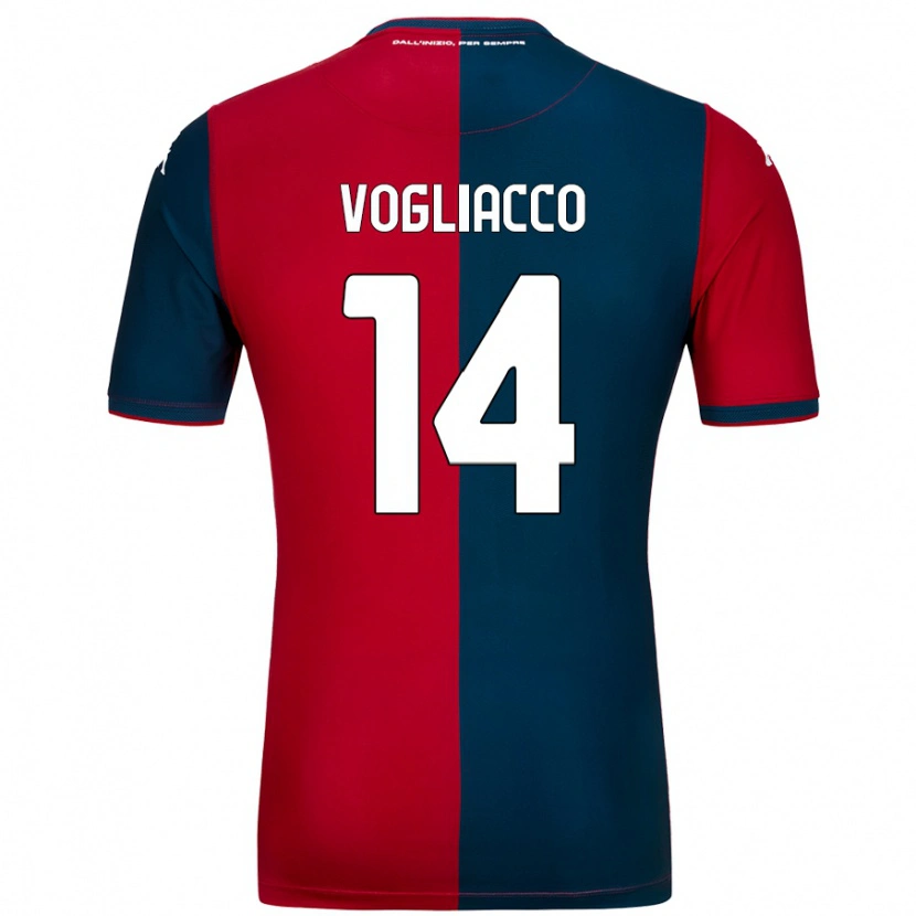 Danxen Donna Maglia Alessandro Vogliacco #14 Rosso Blu Scuro Kit Gara Home 2024/25 Maglietta