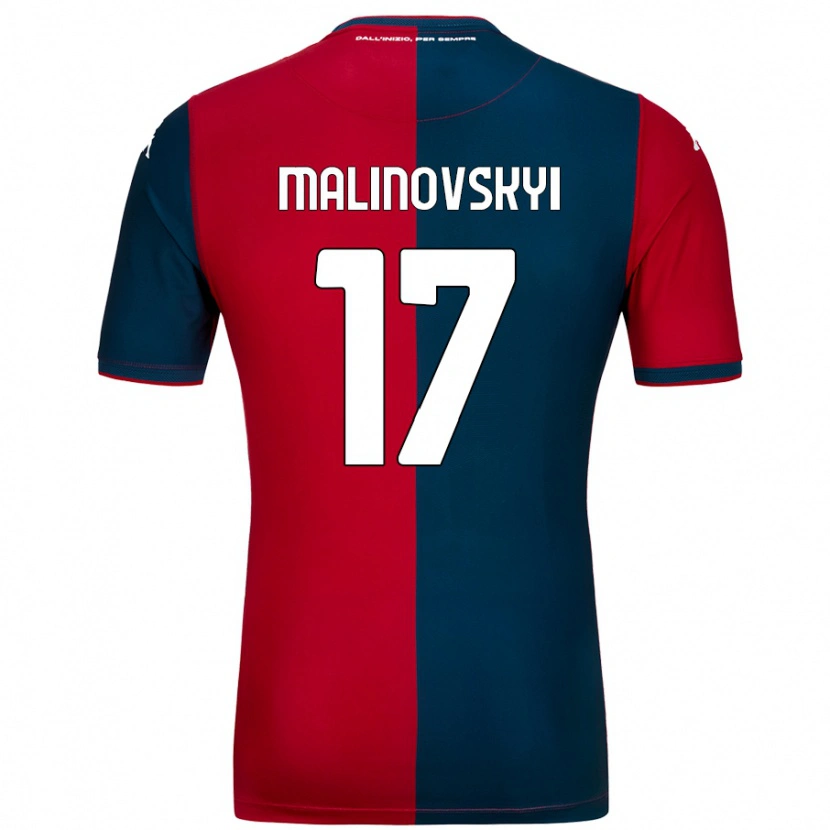Danxen Donna Maglia Ruslan Malinovskyi #17 Rosso Blu Scuro Kit Gara Home 2024/25 Maglietta
