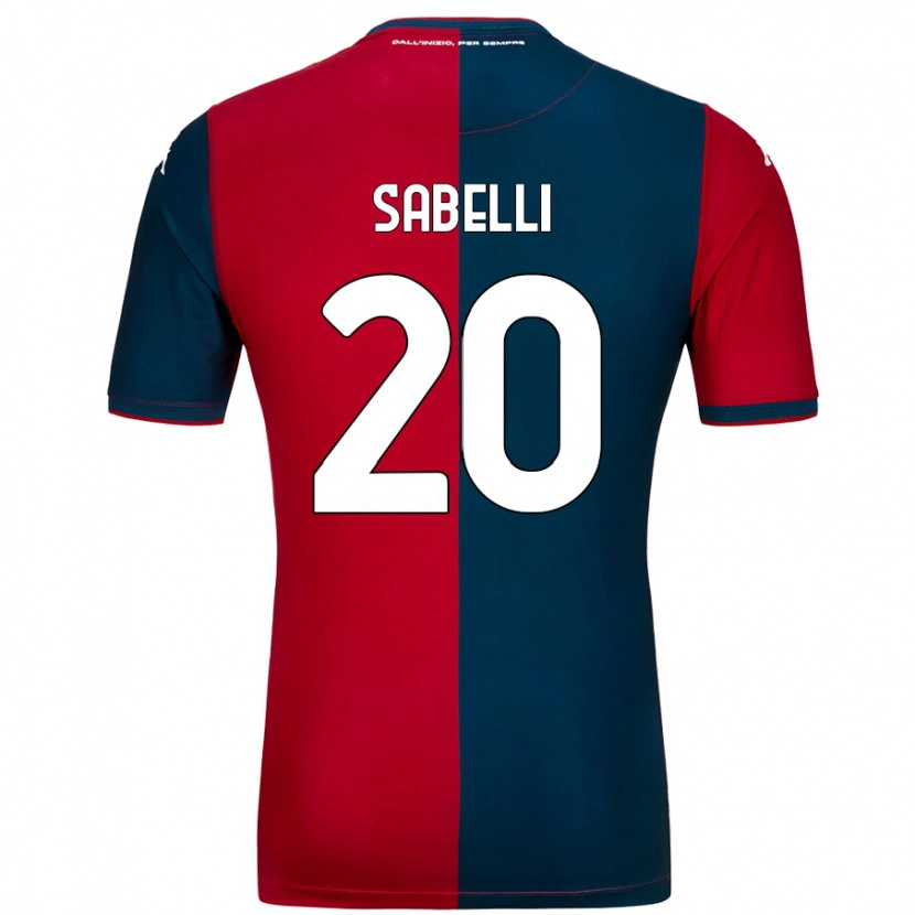 Danxen Donna Maglia Stefano Sabelli #20 Rosso Blu Scuro Kit Gara Home 2024/25 Maglietta