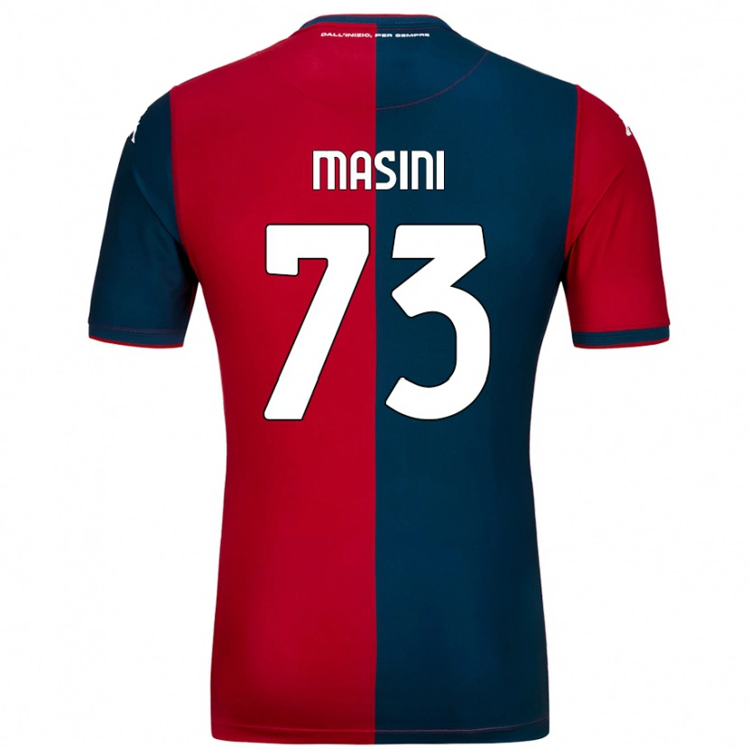 Danxen Donna Maglia Patrizio Masini #73 Rosso Blu Scuro Kit Gara Home 2024/25 Maglietta