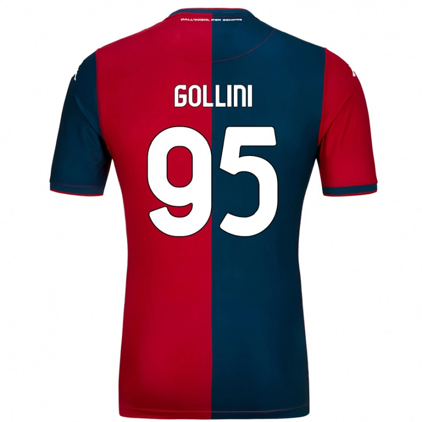 Danxen Donna Maglia Pierluigi Gollini #95 Rosso Blu Scuro Kit Gara Home 2024/25 Maglietta