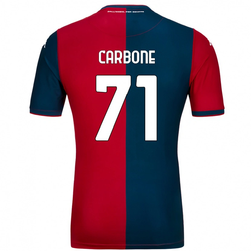 Danxen Donna Maglia Filippo Carbone #71 Rosso Blu Scuro Kit Gara Home 2024/25 Maglietta