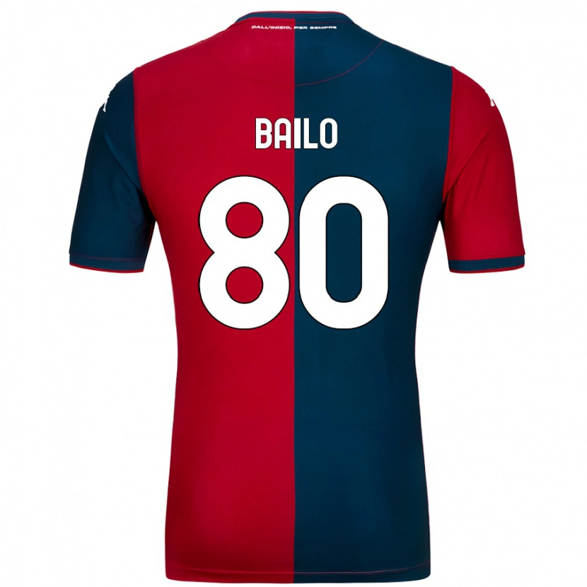 Danxen Donna Maglia Giorgio Bailo #80 Rosso Blu Scuro Kit Gara Home 2024/25 Maglietta