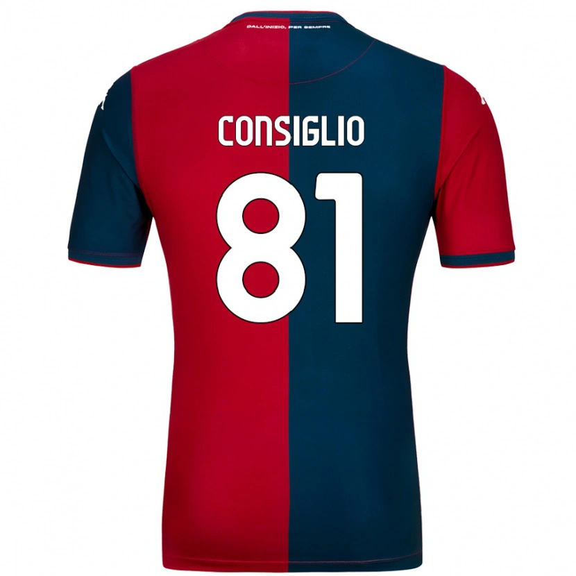 Danxen Donna Maglia Leonardo Consiglio #81 Rosso Blu Scuro Kit Gara Home 2024/25 Maglietta