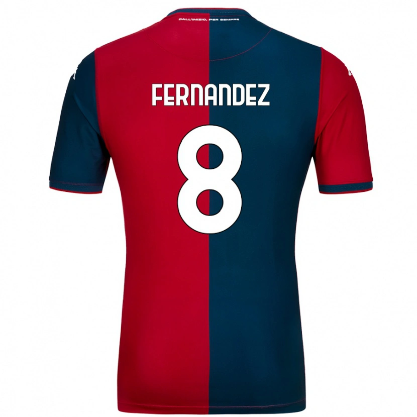 Danxen Donna Maglia Maria Fernandez #8 Rosso Blu Scuro Kit Gara Home 2024/25 Maglietta