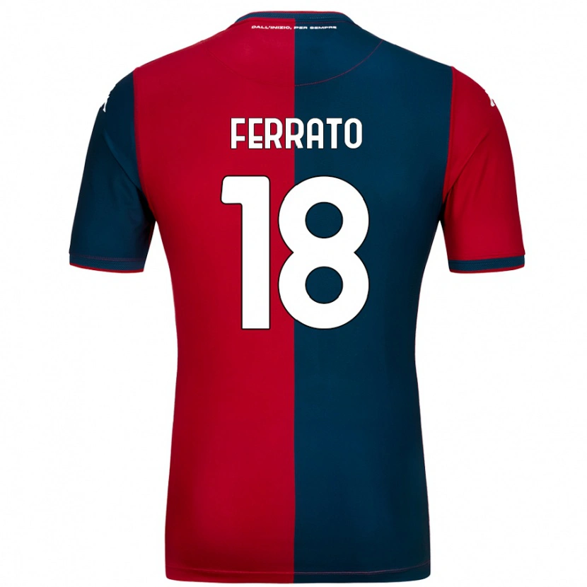 Danxen Donna Maglia Claudia Ferrato #18 Rosso Blu Scuro Kit Gara Home 2024/25 Maglietta