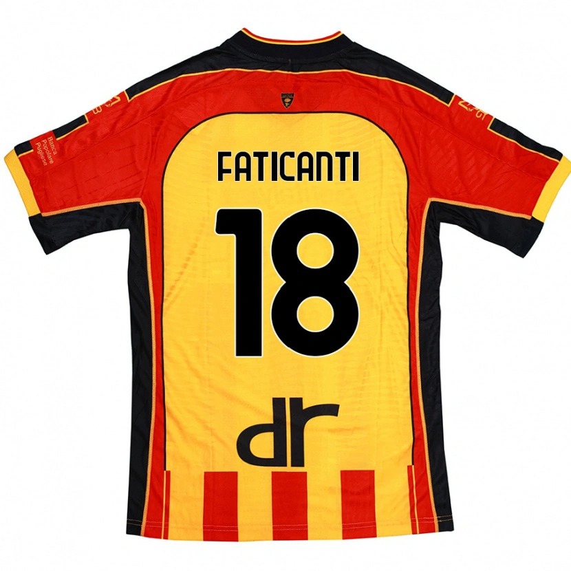 Danxen Donna Maglia Giacomo Faticanti #18 Giallo Rosso Kit Gara Home 2024/25 Maglietta