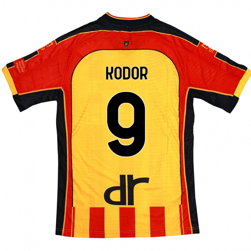 Danxen Donna Maglia Jason Kodor #9 Giallo Rosso Kit Gara Home 2024/25 Maglietta