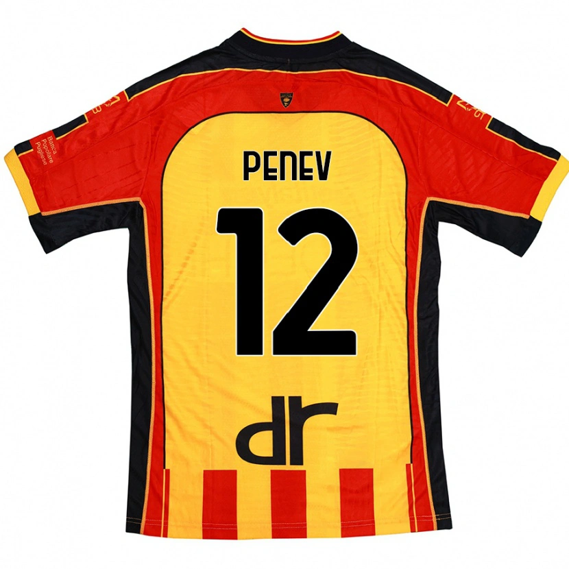 Danxen Donna Maglia Plamen Penev #12 Giallo Rosso Kit Gara Home 2024/25 Maglietta