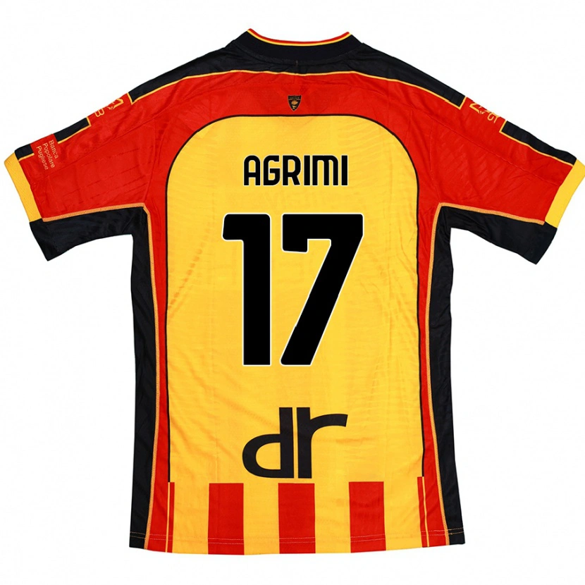 Danxen Donna Maglia Matteo Agrimi #17 Giallo Rosso Kit Gara Home 2024/25 Maglietta