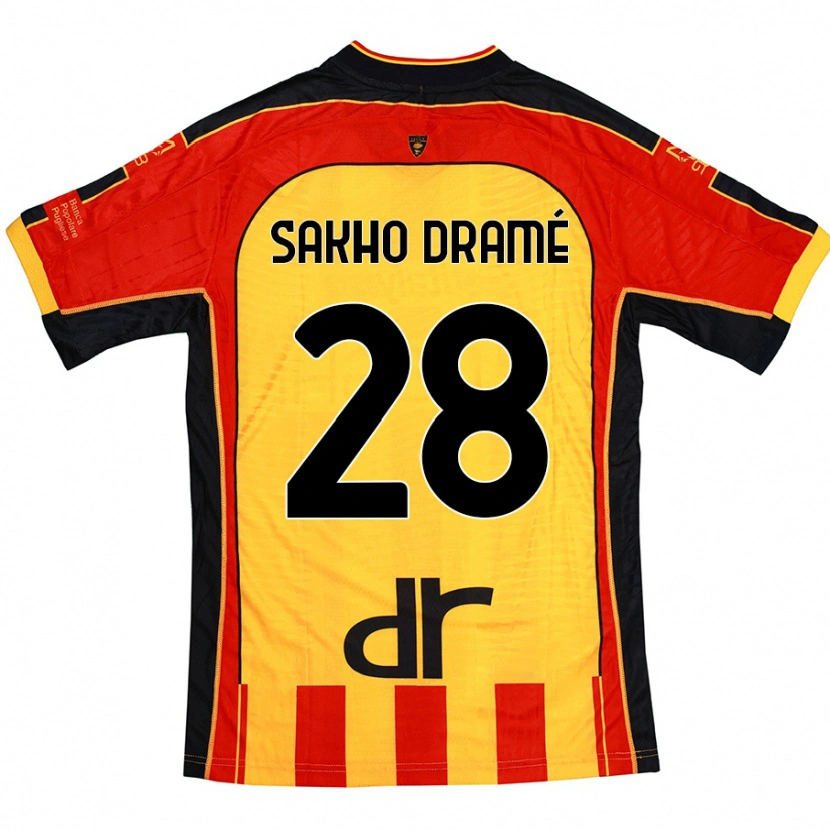 Danxen Donna Maglia Samba Sakho Dramé #28 Giallo Rosso Kit Gara Home 2024/25 Maglietta