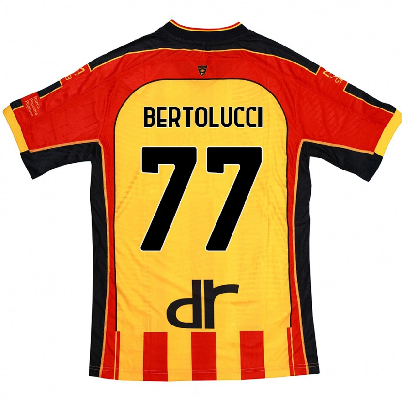 Danxen Donna Maglia Sandro Bertolucci #77 Giallo Rosso Kit Gara Home 2024/25 Maglietta