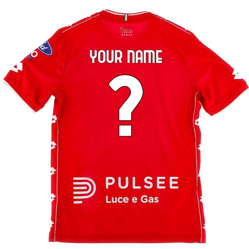 Danxen Donna Maglia Il Tuo Nome #0 Rosso Bianco Kit Gara Home 2024/25 Maglietta