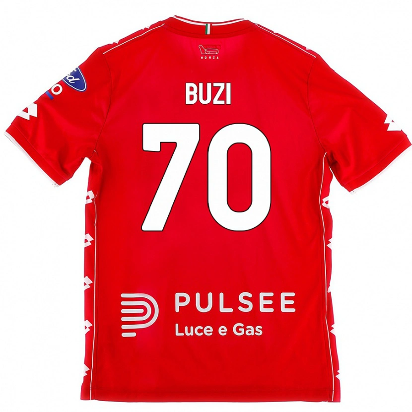 Danxen Donna Maglia Luis Buzi #70 Rosso Bianco Kit Gara Home 2024/25 Maglietta