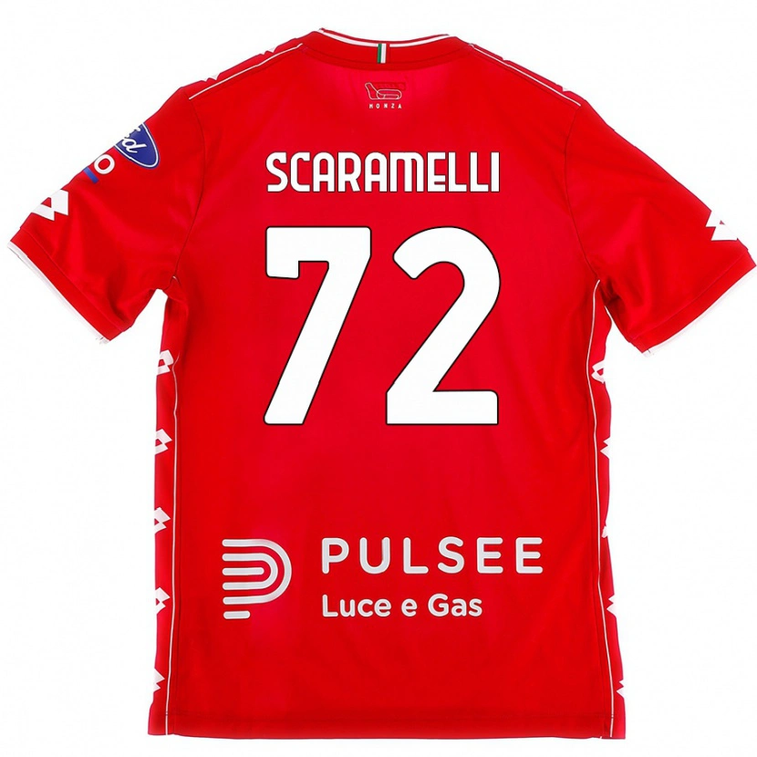 Danxen Donna Maglia Endris Scaramelli #72 Rosso Bianco Kit Gara Home 2024/25 Maglietta