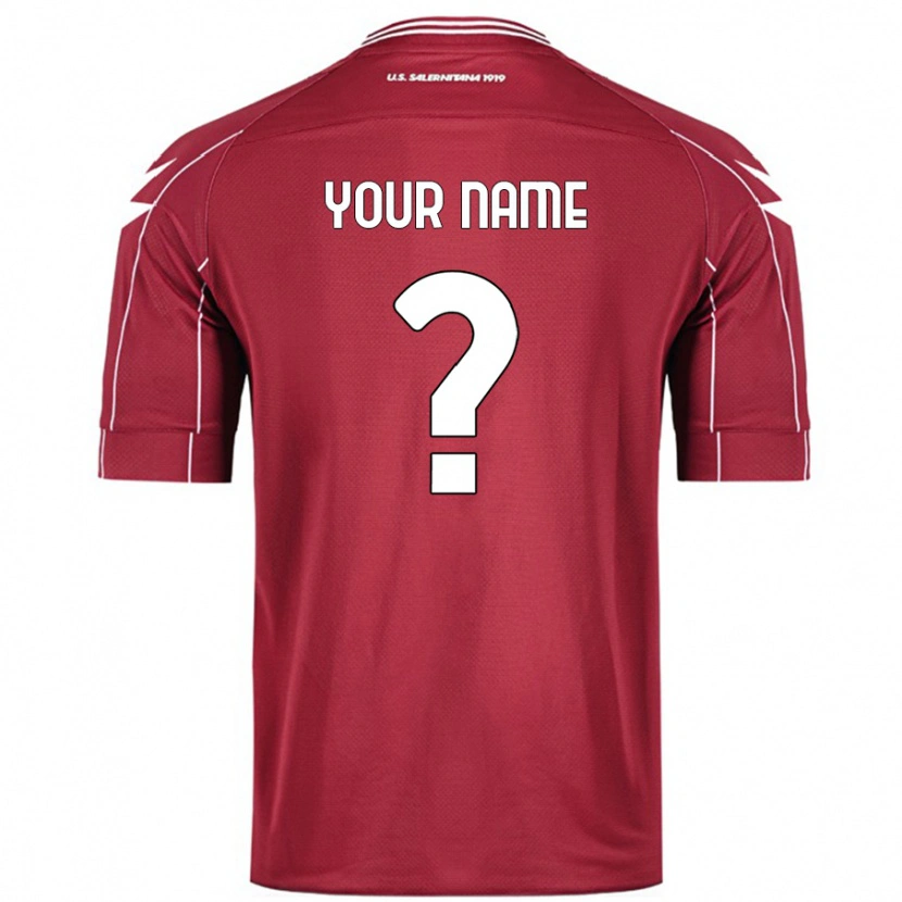 Danxen Donna Maglia Il Tuo Nome #0 Borgogna Kit Gara Home 2024/25 Maglietta