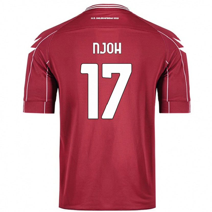 Danxen Donna Maglia Lilian Njoh #17 Borgogna Kit Gara Home 2024/25 Maglietta