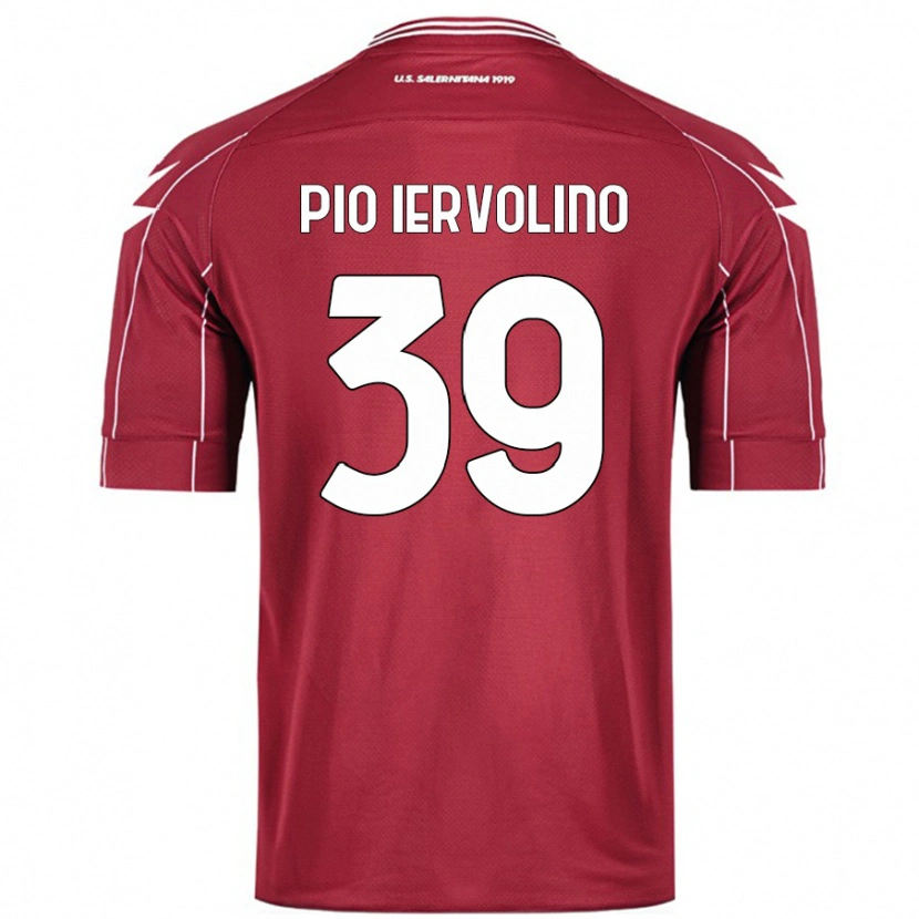 Danxen Donna Maglia Antonio Pio Iervolino #39 Borgogna Kit Gara Home 2024/25 Maglietta