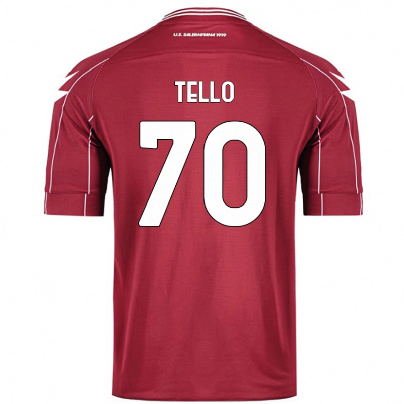 Danxen Donna Maglia Andrés Tello #70 Borgogna Kit Gara Home 2024/25 Maglietta