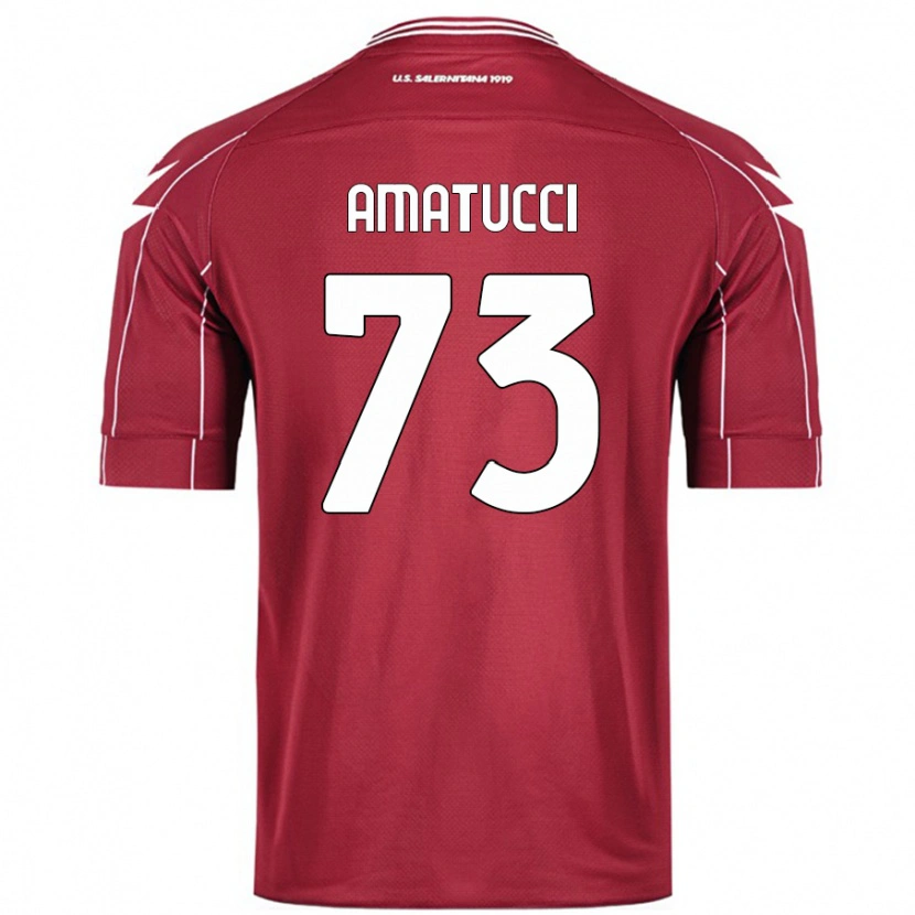 Danxen Donna Maglia Lorenzo Amatucci #73 Borgogna Kit Gara Home 2024/25 Maglietta