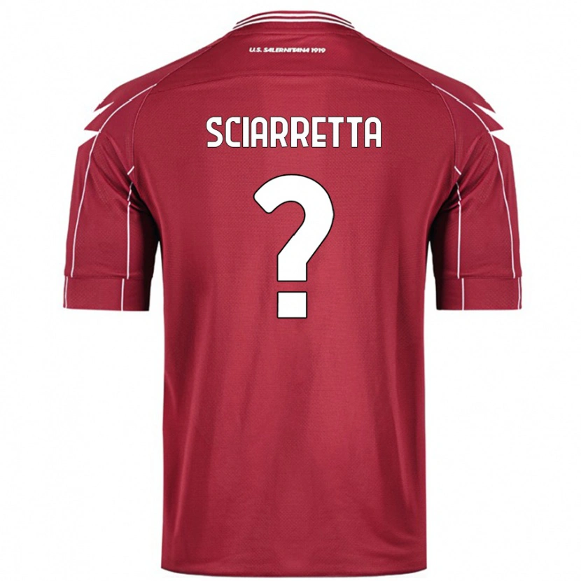 Danxen Donna Maglia Sebastiano Sciarretta #0 Borgogna Kit Gara Home 2024/25 Maglietta