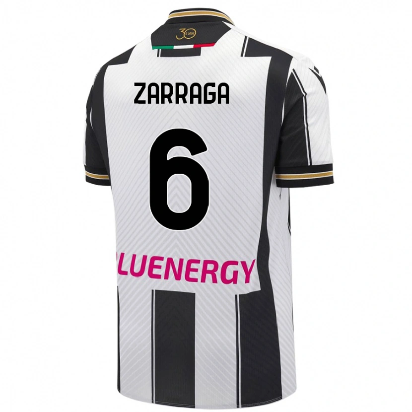 Danxen Donna Maglia Oier Zarraga #6 Bianco Nero Kit Gara Home 2024/25 Maglietta