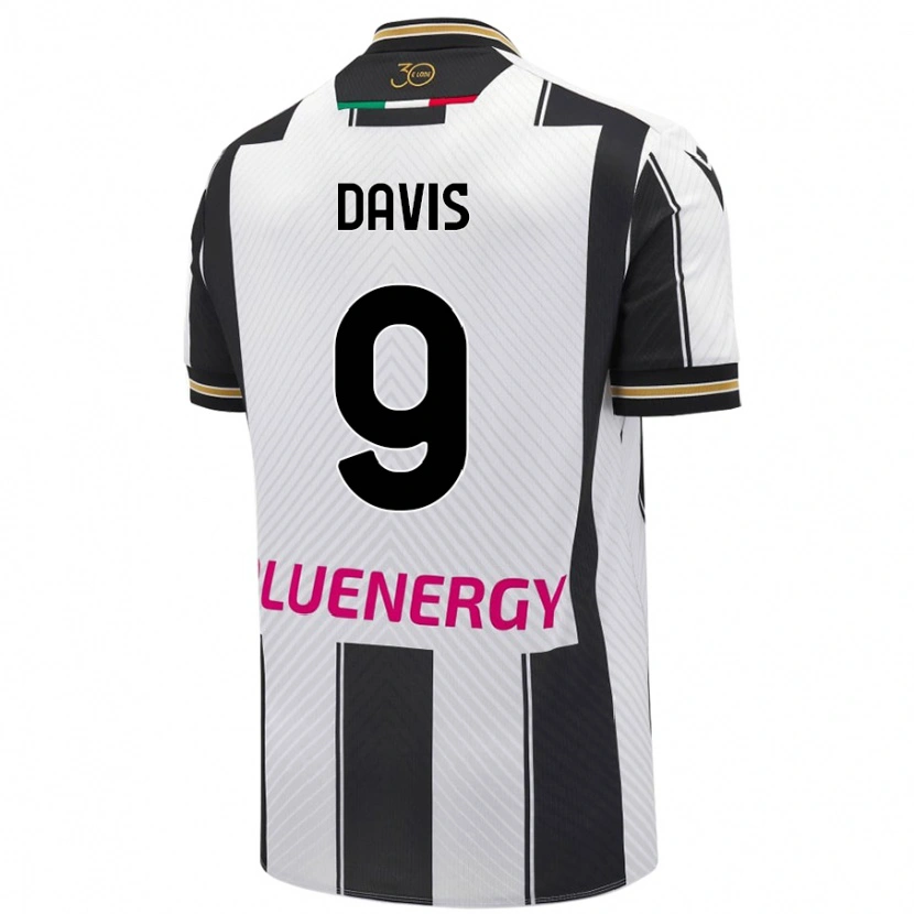 Danxen Donna Maglia Keinan Davis #9 Bianco Nero Kit Gara Home 2024/25 Maglietta