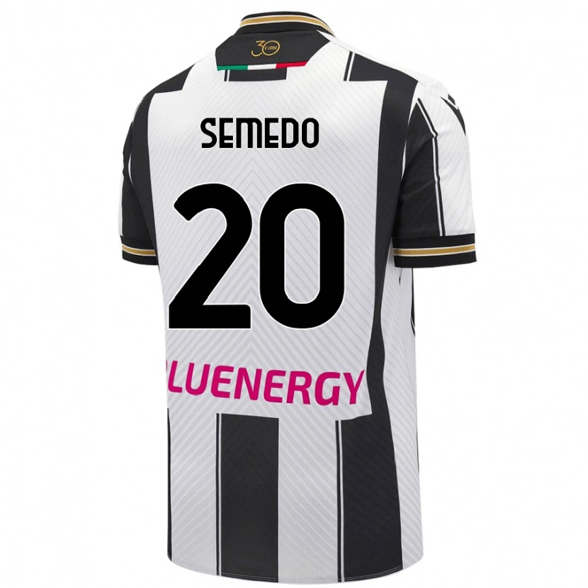 Danxen Donna Maglia Vivaldo Semedo #20 Bianco Nero Kit Gara Home 2024/25 Maglietta