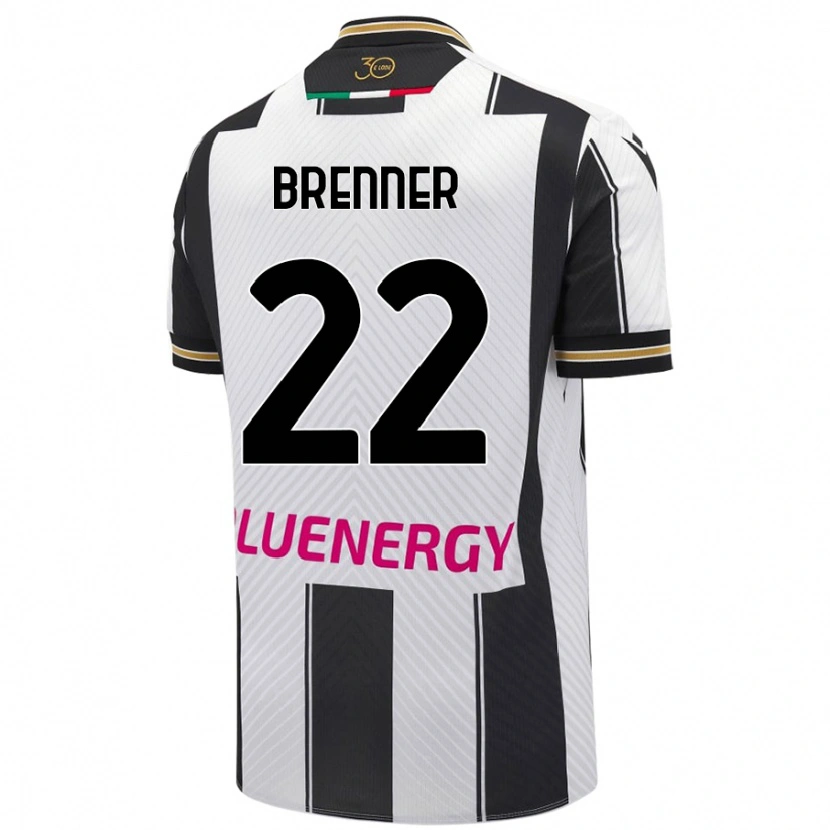 Danxen Donna Maglia Brenner #22 Bianco Nero Kit Gara Home 2024/25 Maglietta