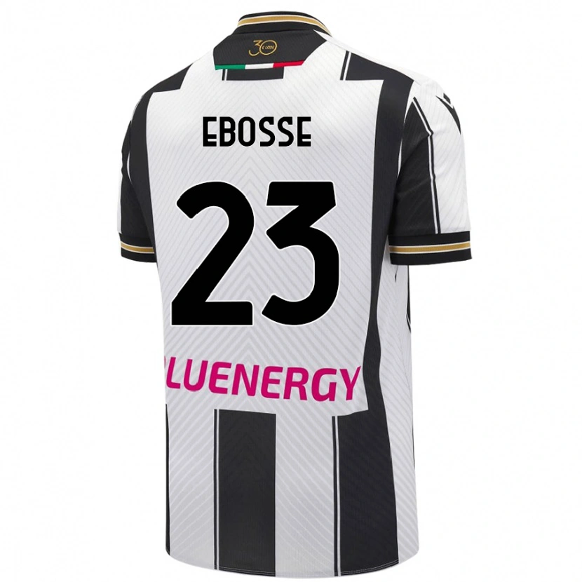 Danxen Donna Maglia Enzo Ebosse #23 Bianco Nero Kit Gara Home 2024/25 Maglietta