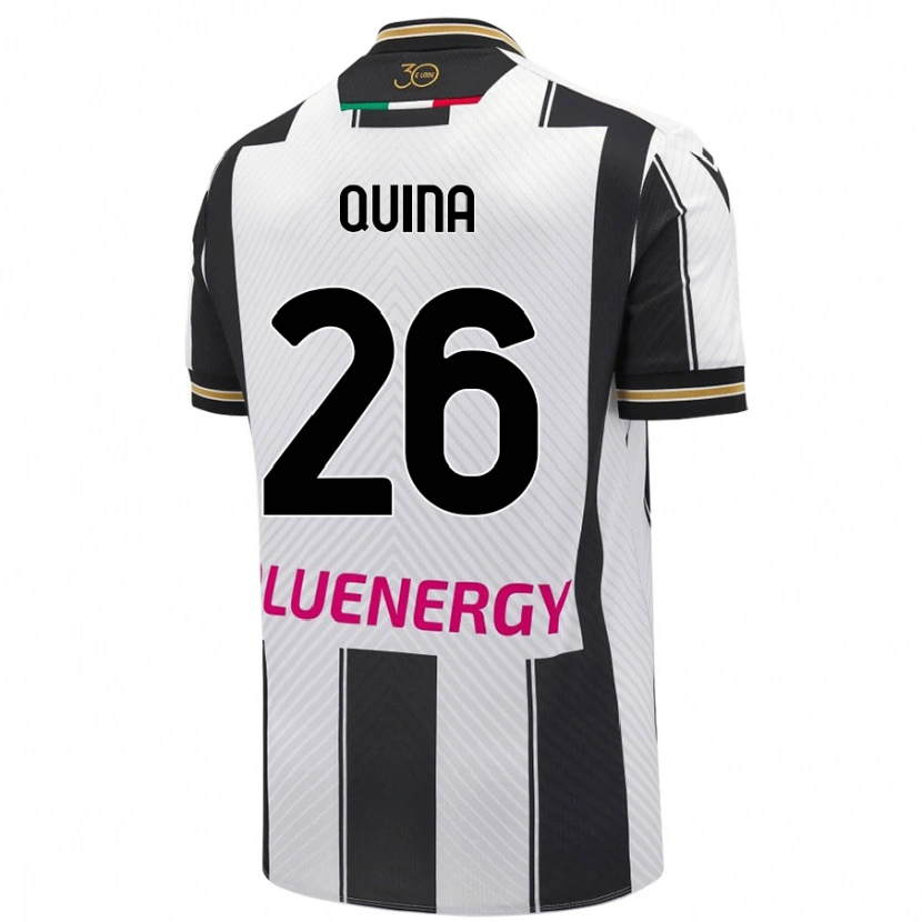 Danxen Donna Maglia Domingos Quina #26 Bianco Nero Kit Gara Home 2024/25 Maglietta