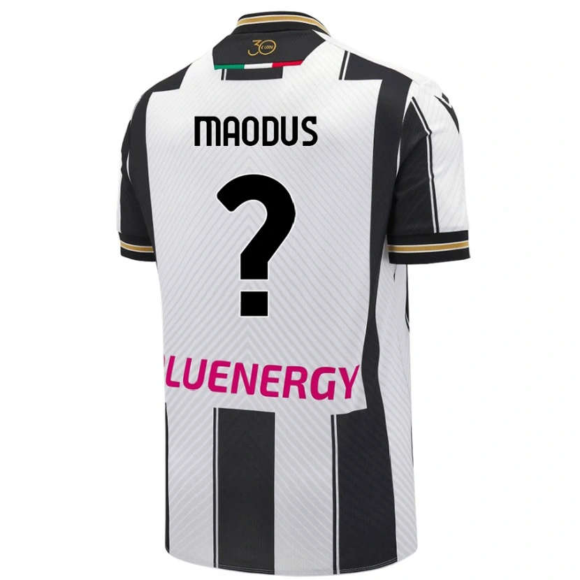 Danxen Donna Maglia Aleksa Maodus #0 Bianco Nero Kit Gara Home 2024/25 Maglietta