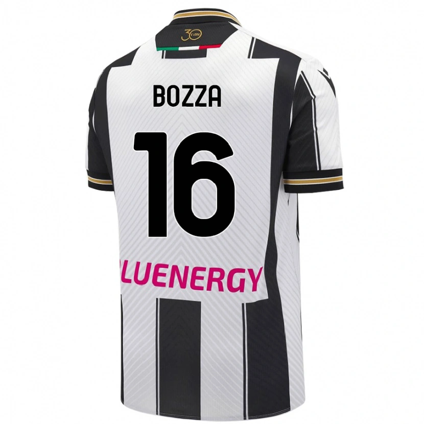 Danxen Donna Maglia Mattia Bozza #16 Bianco Nero Kit Gara Home 2024/25 Maglietta